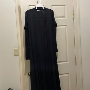 Planet black full length cardigan (sz med-large)
